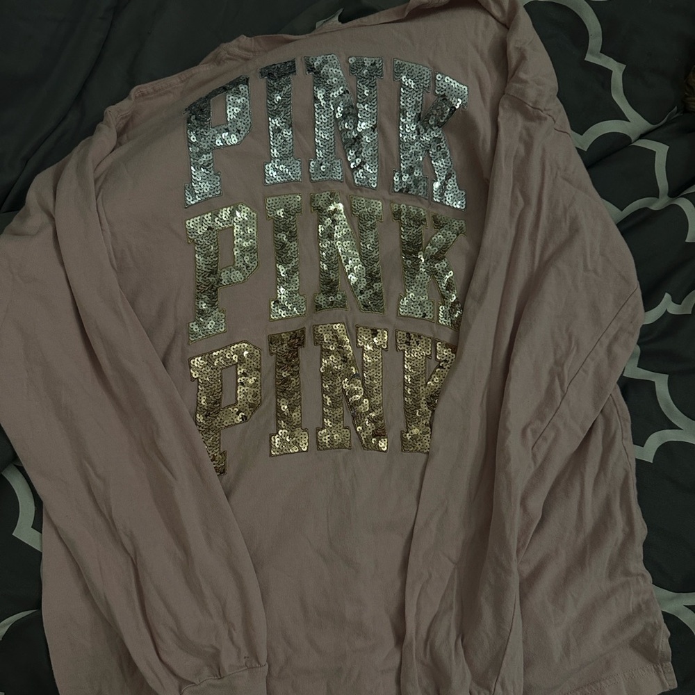 Victoria Secret Pink long sleeve sequin shirt